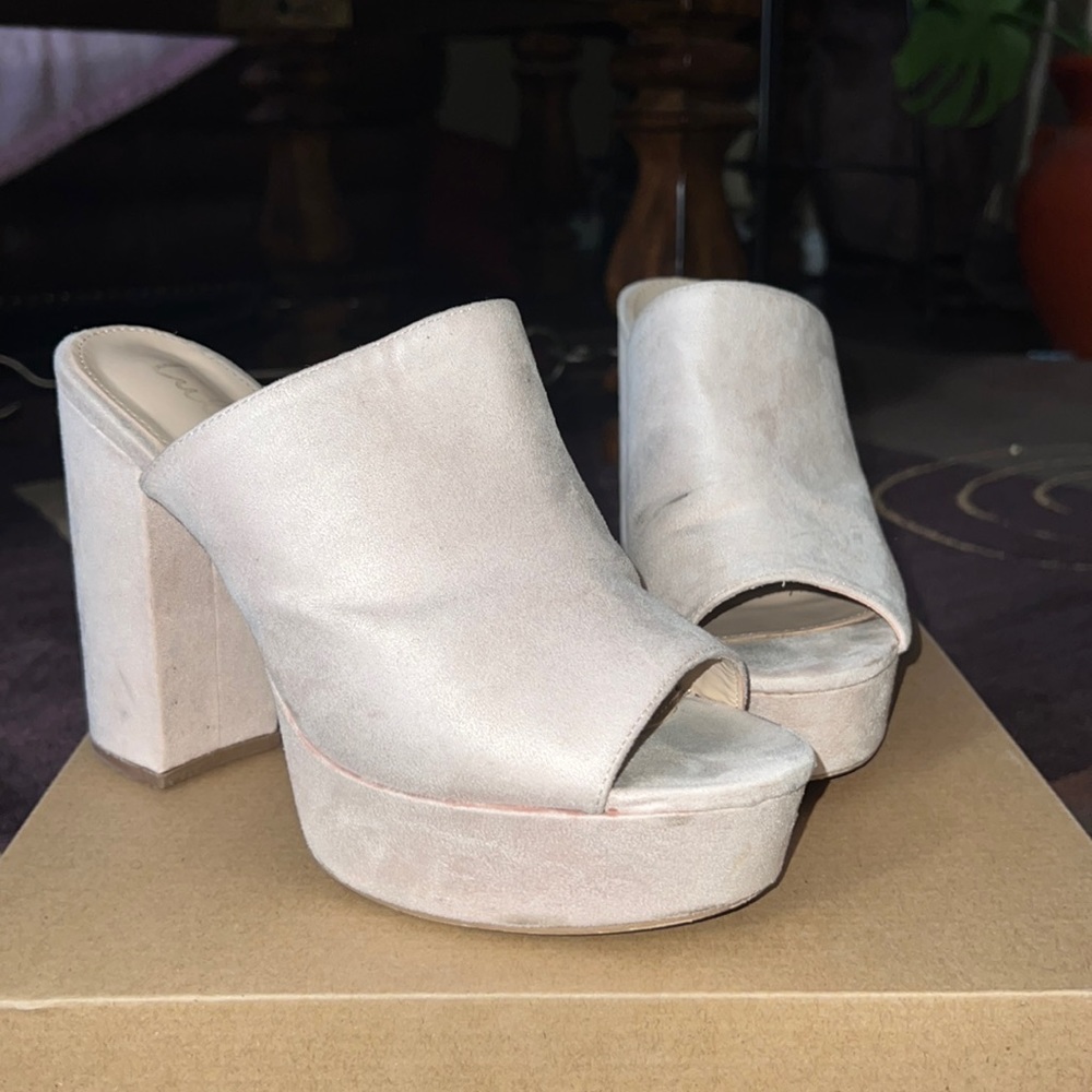 Tan Suede Mules